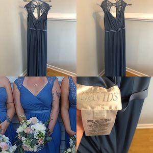 David’s bridal steal blue bridesmaid dress